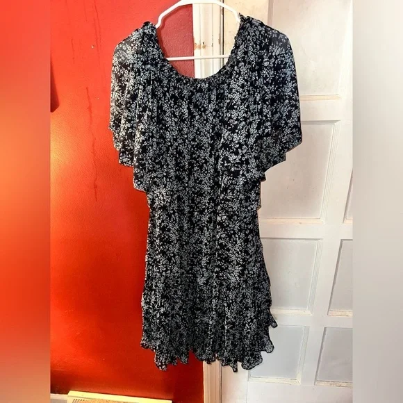 Anthropologie Short-Sleeve Keyhole Swing Tunic Mini Dress - Picture 9 of 15